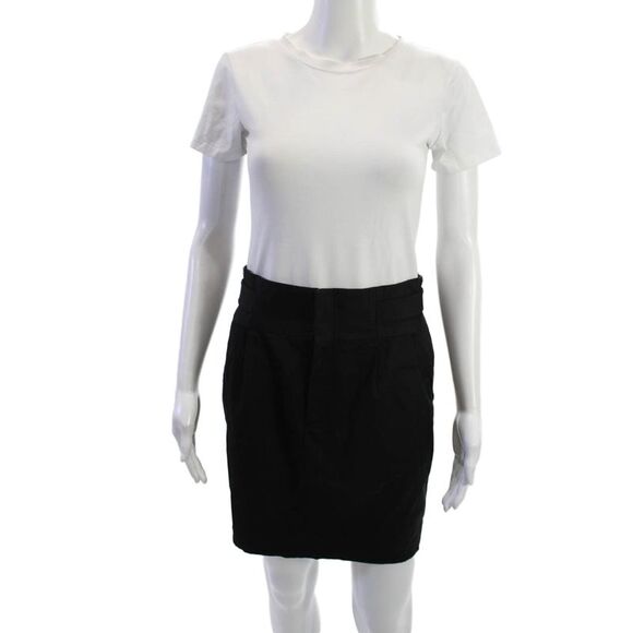 Club Monaco Dresses & Skirts - Club Monaco Womens Black Straight Pencil Short Skirt Polyester Blend Size 6
